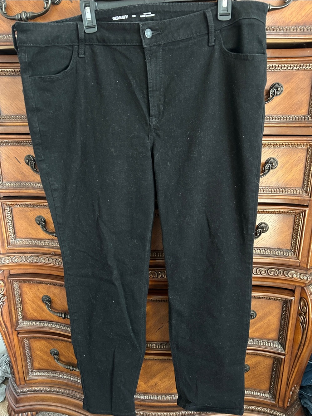 Old Navy Black High-Waisted Wow Straight Jeans